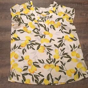 Lemon print blouse